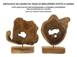 Escultura de madera de teca hecha a mano estilo étnico Bintang
