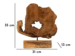 Escultura de madera de teca hecha a mano estilo étnico Bintang