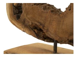Escultura de madera de teca hecha a mano estilo étnico Bintang