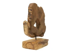 Escultura de madera de teca hecha a mano estilo étnico Bintang
