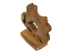 Escultura de madera de teca hecha a mano estilo étnico Bintang