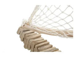 Escultura de velero en madera con red de tela 45x45x7cm Enok - Natural