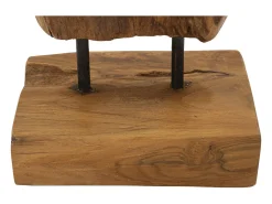 Escultura decorativa artesanal en madera de teca estilo étnico Rakat