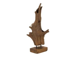 Escultura decorativa étnica de madera de teca hecha a mano Akar