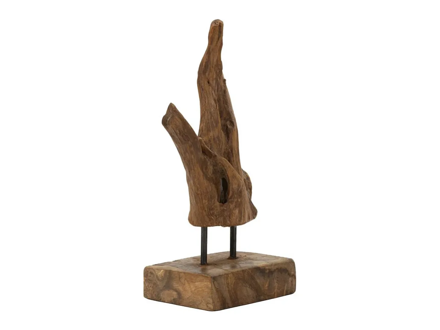Escultura estilo étnico en madera de teca tallada a mano Taka