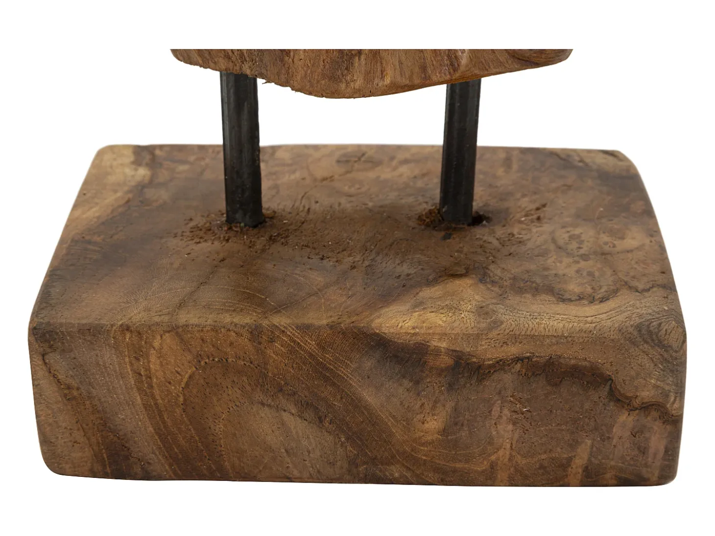 Escultura estilo étnico en madera de teca tallada a mano Taka