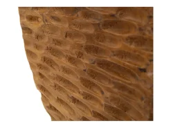 Escultura étnica decorativa de madera de teca hecha a mano Coin