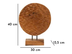 Escultura étnica decorativa de madera de teca hecha a mano Coin