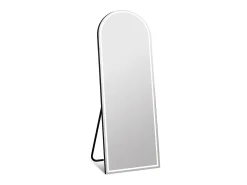 Espejo arco con pie y leds, L. 60 x Al. 150 cm, Negro, DAELYA