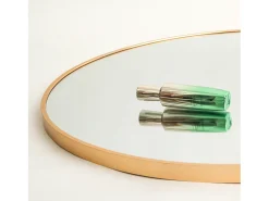 Espejo arqueado de cuerpo entero, 180 x 80 cm, de pared, para salón, dorado