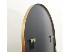 Espejo arqueado de cuerpo entero, 180 x 80 cm, de pared, para salón, dorado