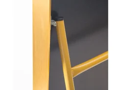 Espejo arqueado de cuerpo entero - 60 x 165 cm Espejo de pie arqueado grande de cuerpo entero - Espejo de tocador para sala de estar, dorado