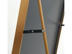 Espejo arqueado de cuerpo entero - 53 x 162 cm Espejo de pie arqueado grande de cuerpo entero - Espejo de tocador para sala de estar, dorado