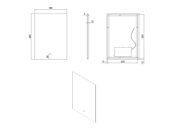 Espejo Baño con Luz LED 68x48 cm Small Mason 6000K Blanco Frío