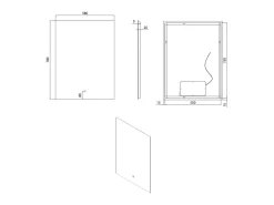 Espejo Baño con Luz LED 78x58 cm Medium Mason 6000K Blanco Frío