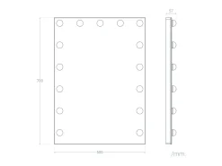 Espejo Baño con Luz LED 70x50 cm Essauira Seleccionable (Cálido-Neutro-Frío)