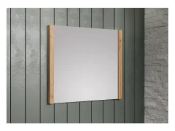 Espejo con cantos de madera MDF claro Maria