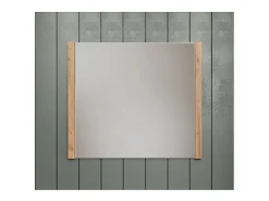 Espejo con cantos de madera MDF claro Maria