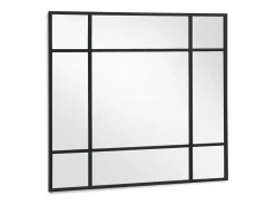 Espejo cuadrado 130x130 estructura metal negra