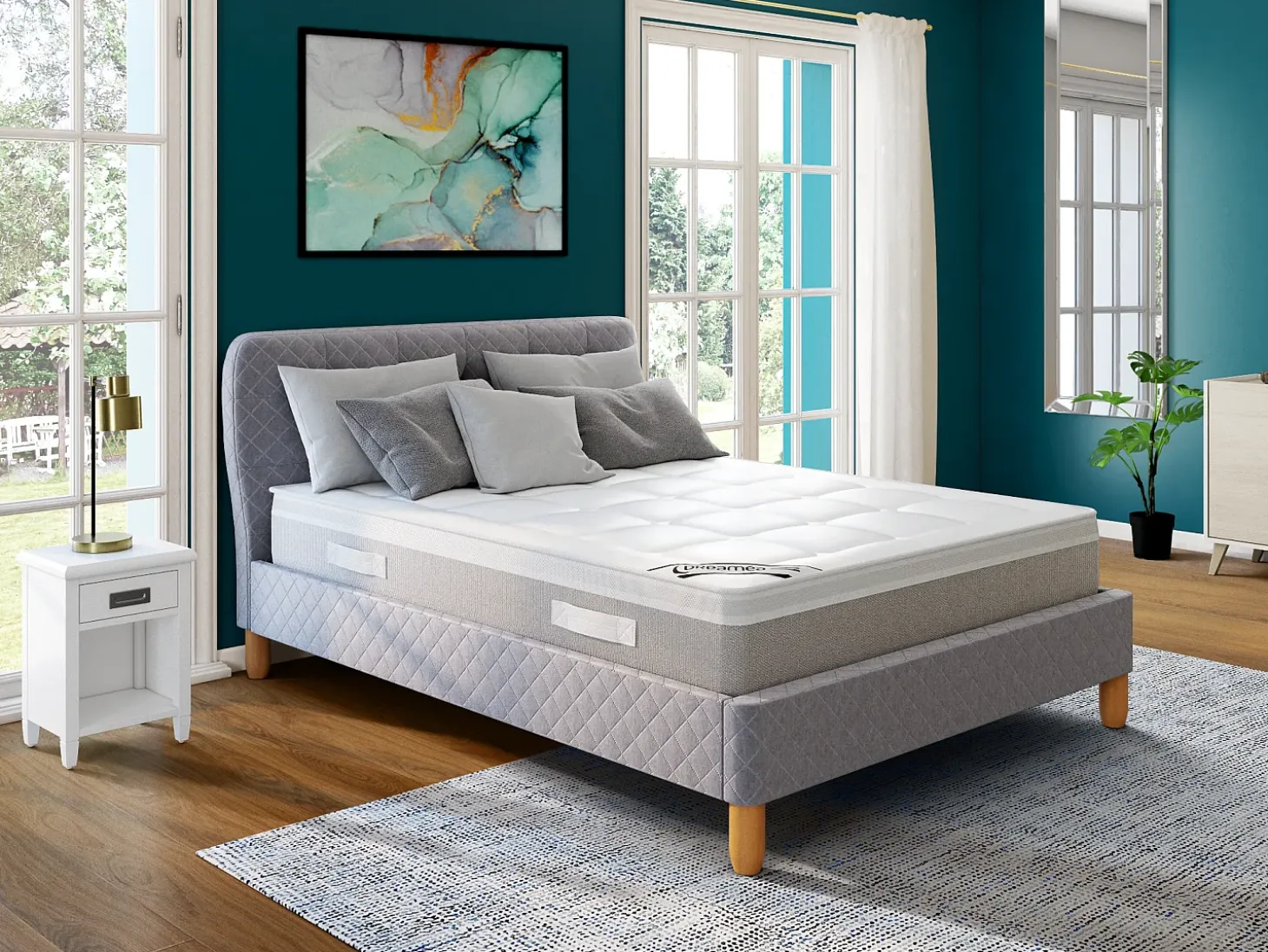Espejo DARCY - madera de eucalipto - 50 x 170 cm - Plateado