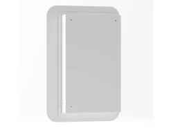 Espejo de baño - Mueble con espejo - Estante regulable - 76 x 51 cm - Blanco
