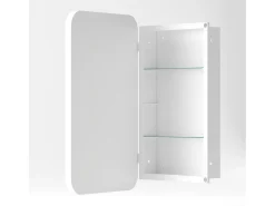 Espejo de baño - Mueble con espejo - Estante regulable - 76 x 51 cm - Blanco