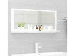 Espejo de baño 90 x 10,5 x 37 cm aglomerado blanco 02_0006910