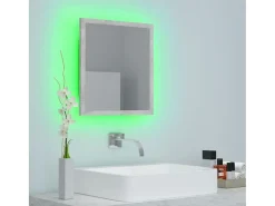 Espejo de baño acrílico gris hormigón 40x8,5x37 cm ES579277