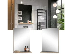 Espejo de baño antracita 60x14.6x80 niko