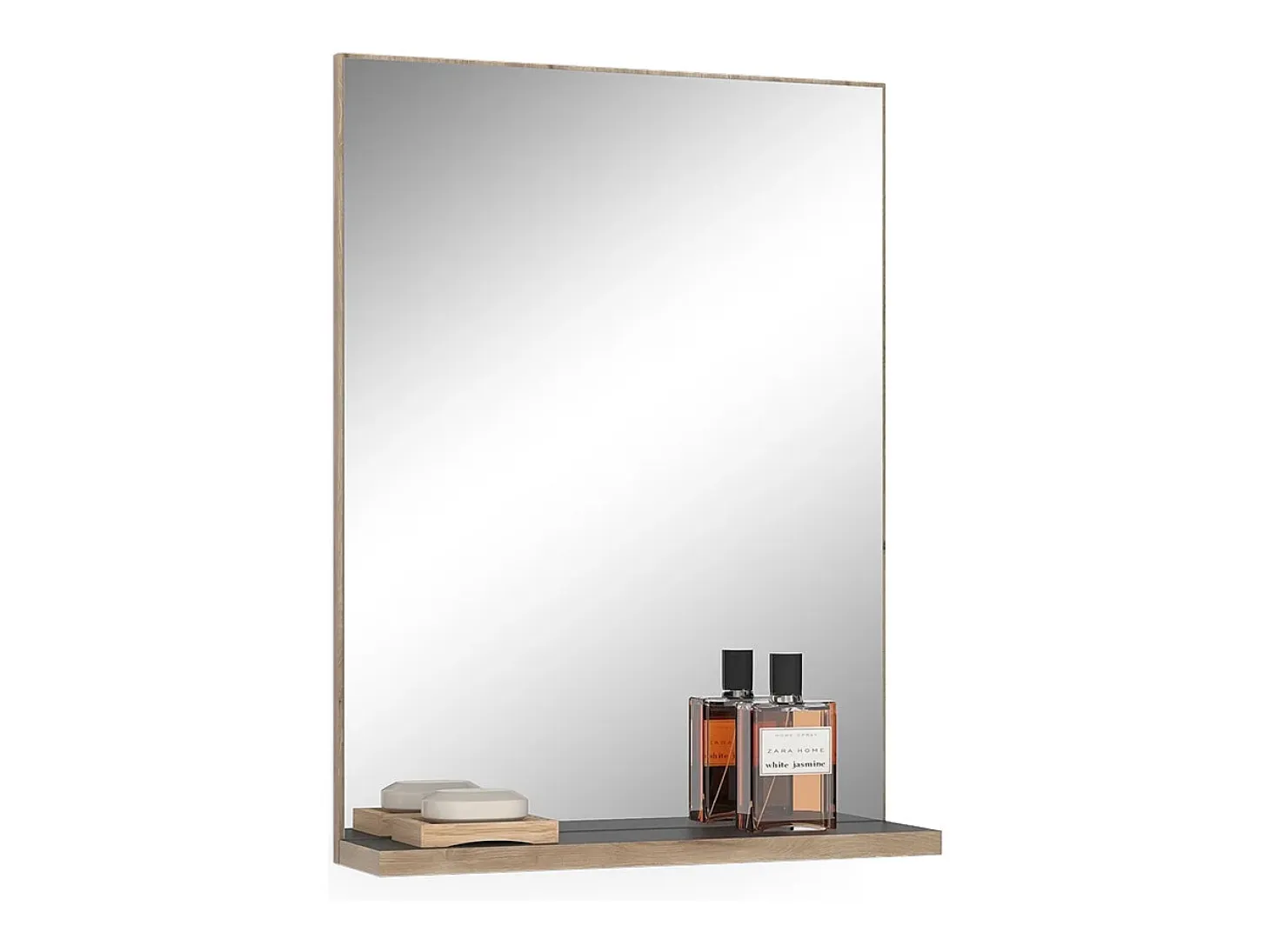 Espejo de baño antracita 60x14.6x80 niko