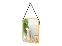 Espejo de baño bambú 34x41.5x1.5 mirno