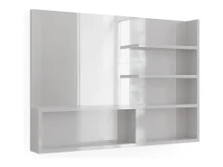 Espejo de baño blanco alto brillo 89.8x11x65