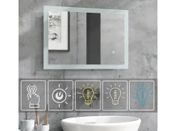 Espejo de baño blanco 60x2.8x40