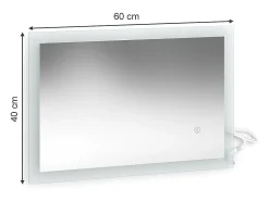 Espejo de baño blanco 60x2.8x40