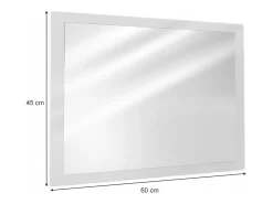 Espejo de baño blanco 45x2x60 emma
