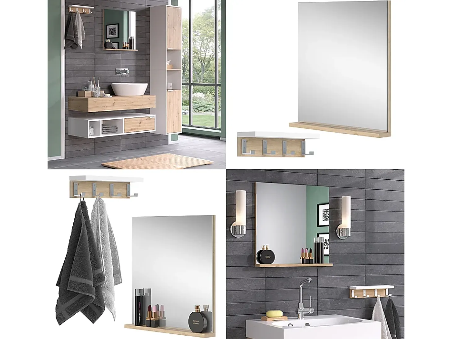 Espejo de baño blanco 50x8x51.6 henri