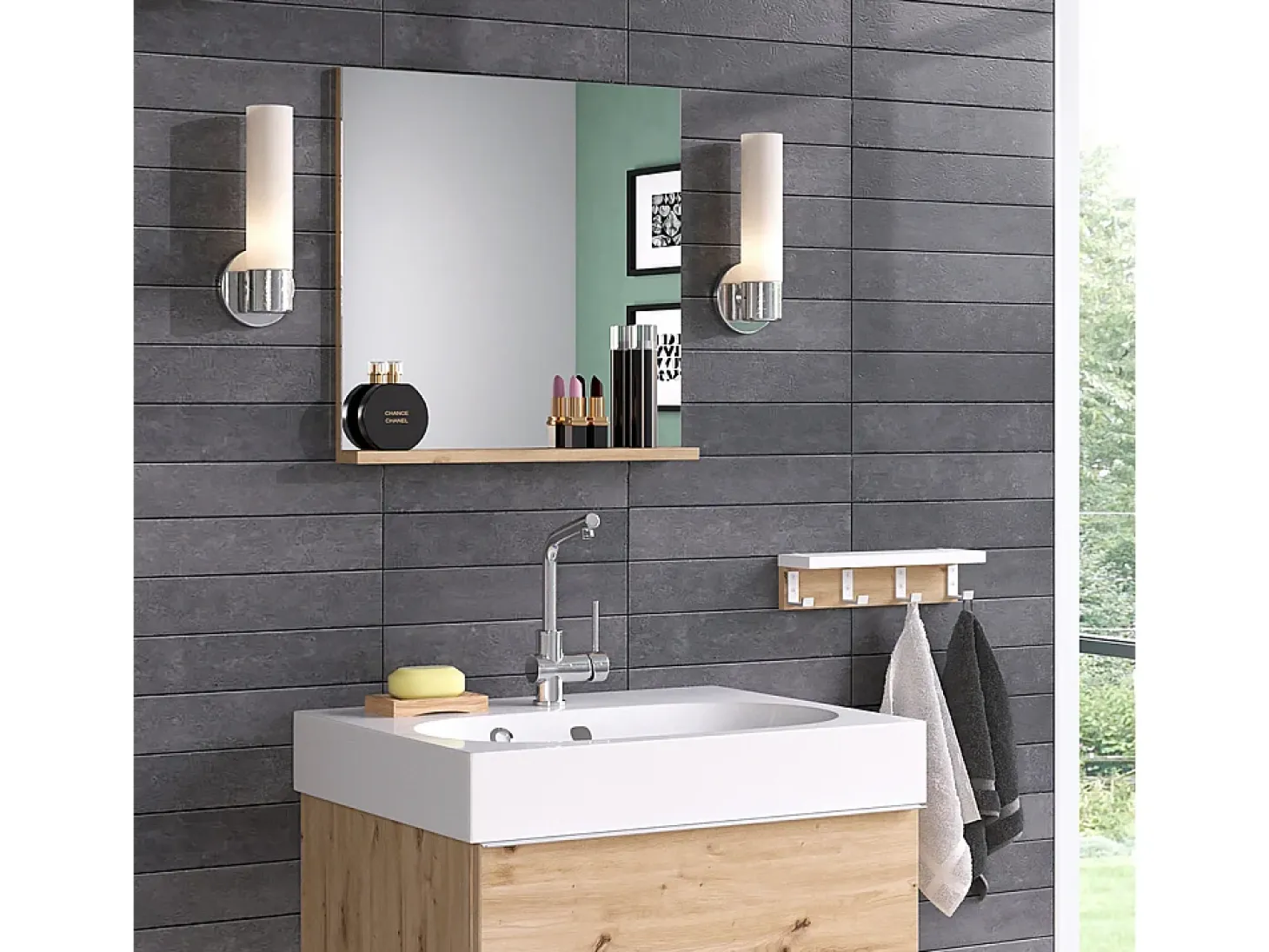 Espejo de baño blanco 50x8x51.6 henri