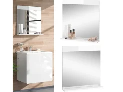 Espejo de baño blanco 60x12x62 izan