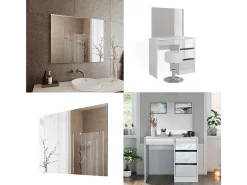 Espejo de baño blanco 2x80x65 viola