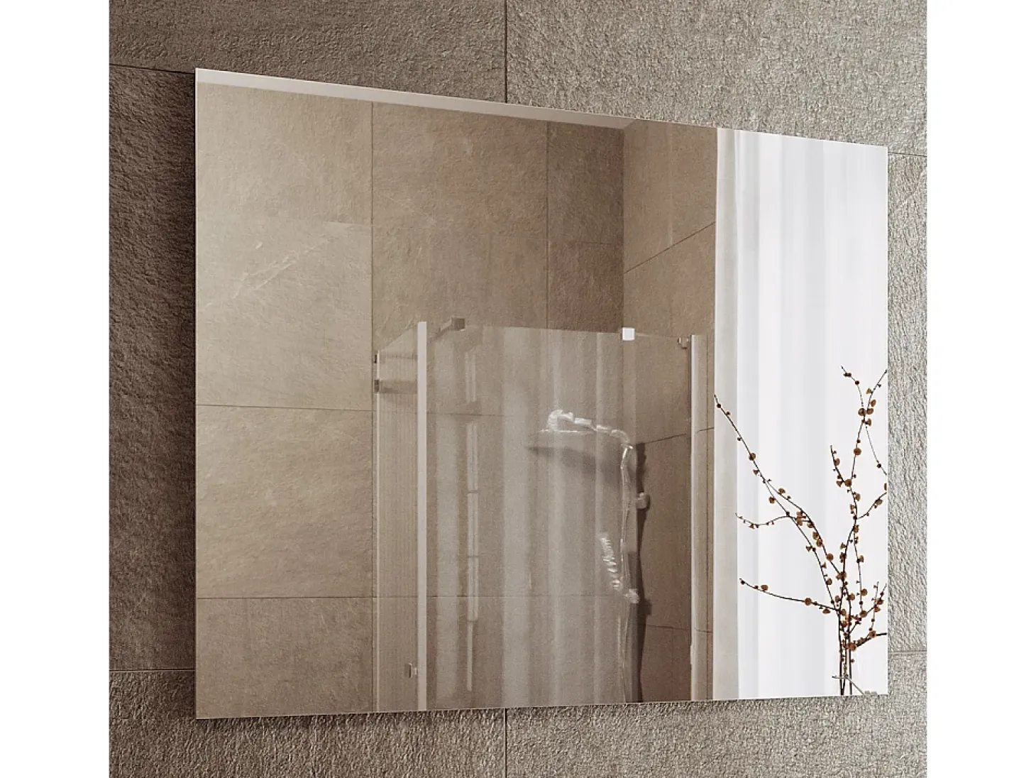 Espejo de baño blanco 2x80x65 viola