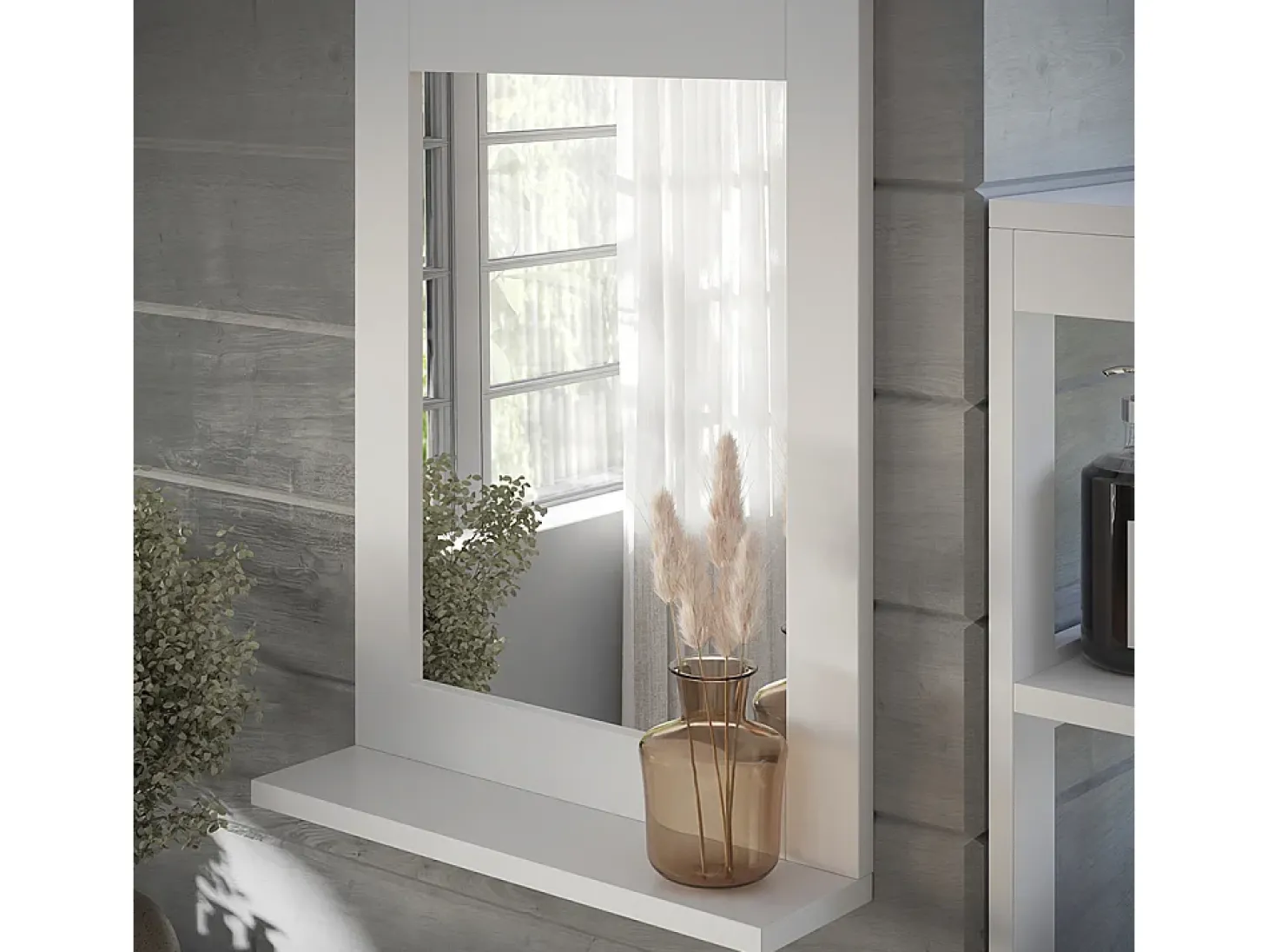 Espejo de baño blanco 40x10x50 vilda
