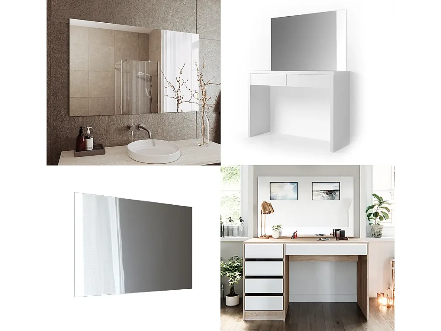 Espejo de baño blanco 4x111x70 viola