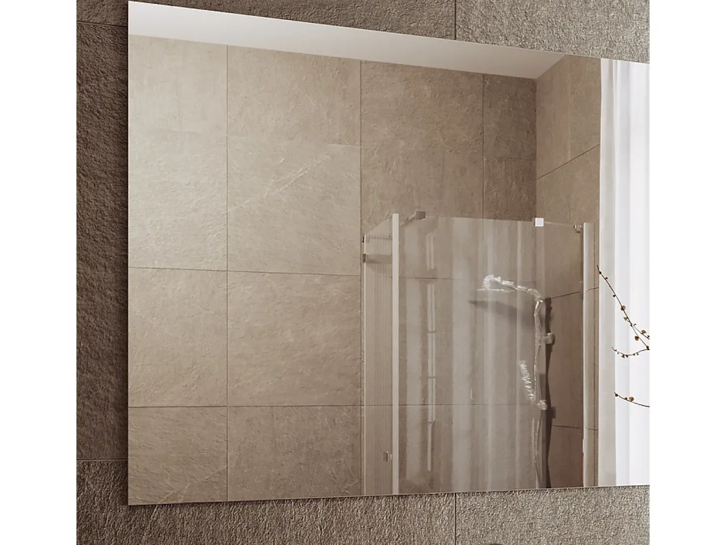 Espejo de baño blanco 4x111x70 viola