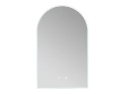 Espejo de baño con forma de arco antivaho con luces LED, Ancho 50 cm, ARCADI