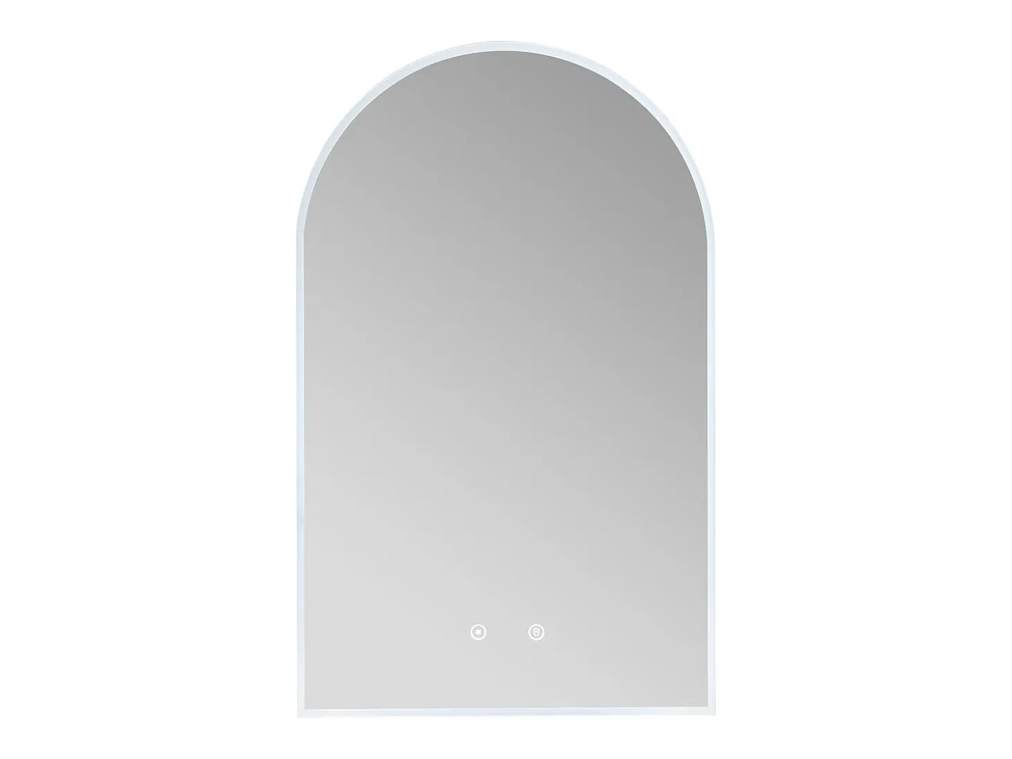 Espejo de baño con forma de arco antivaho con luces LED, Ancho 50 cm, ARCADI