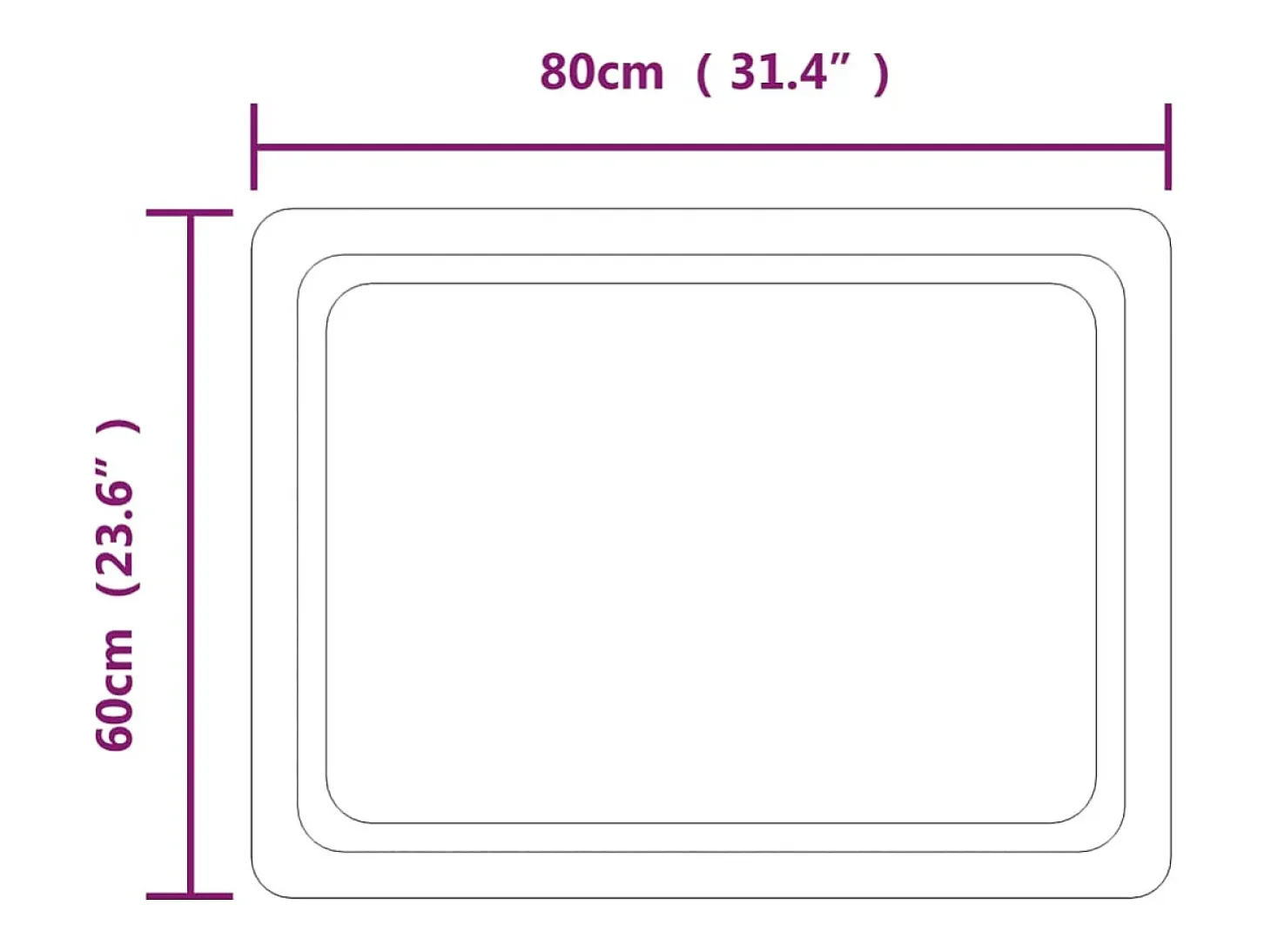 Espejo de baño con LED 60x80 cm ES616892