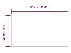 Espejo de baño con LED 90x50 cm ES216596