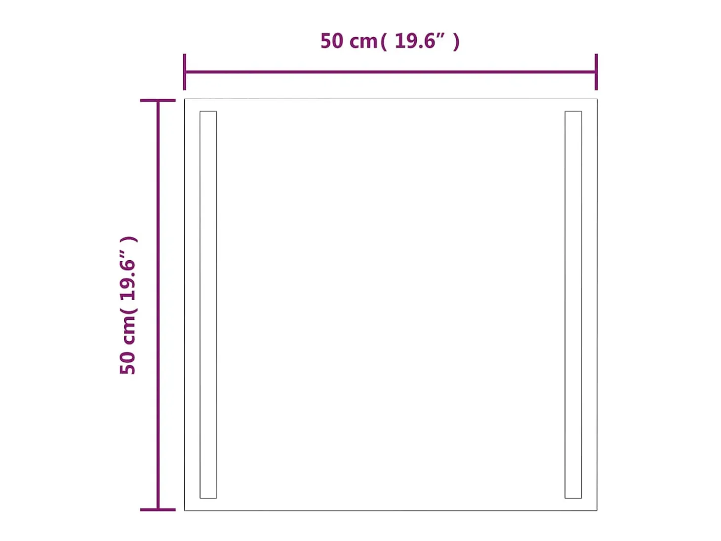 Espejo de baño con LED 50x50 cm ES584811