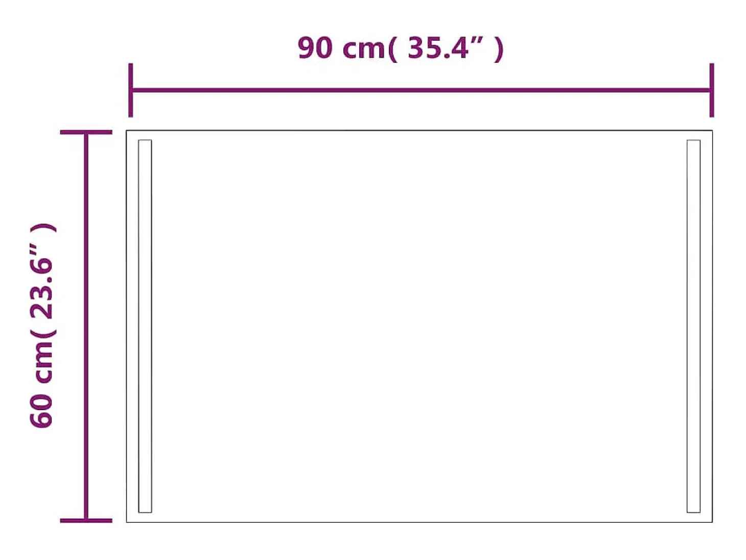 Espejo de baño con LED 60x90 cm ES937915