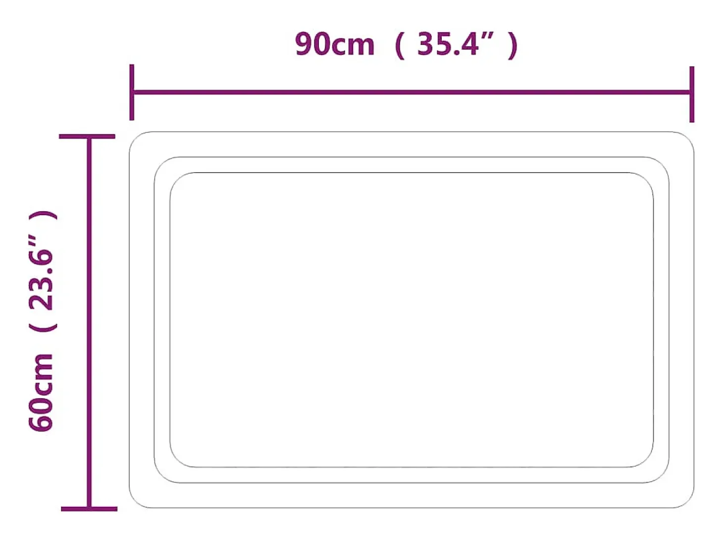 Espejo de baño con LED 60x90 cm ES148511